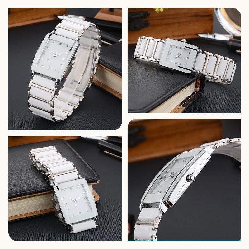 Fashion Ceramic Square Quartz Watch