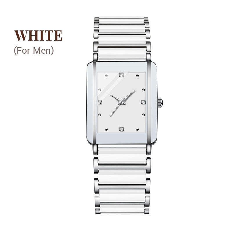 Fashion Ceramic Square Quartz Watch