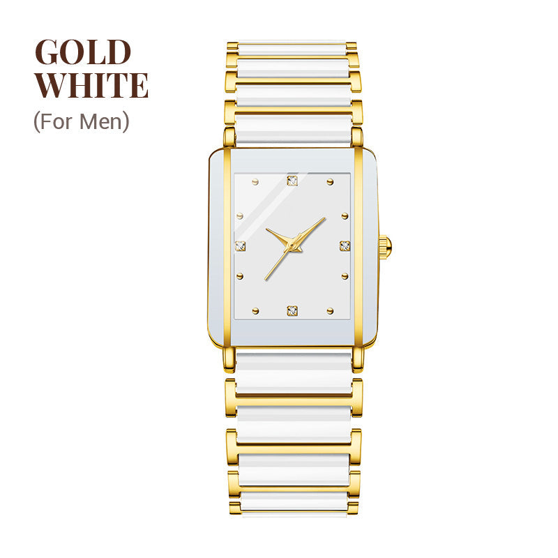 Fashion Ceramic Square Quartz Watch