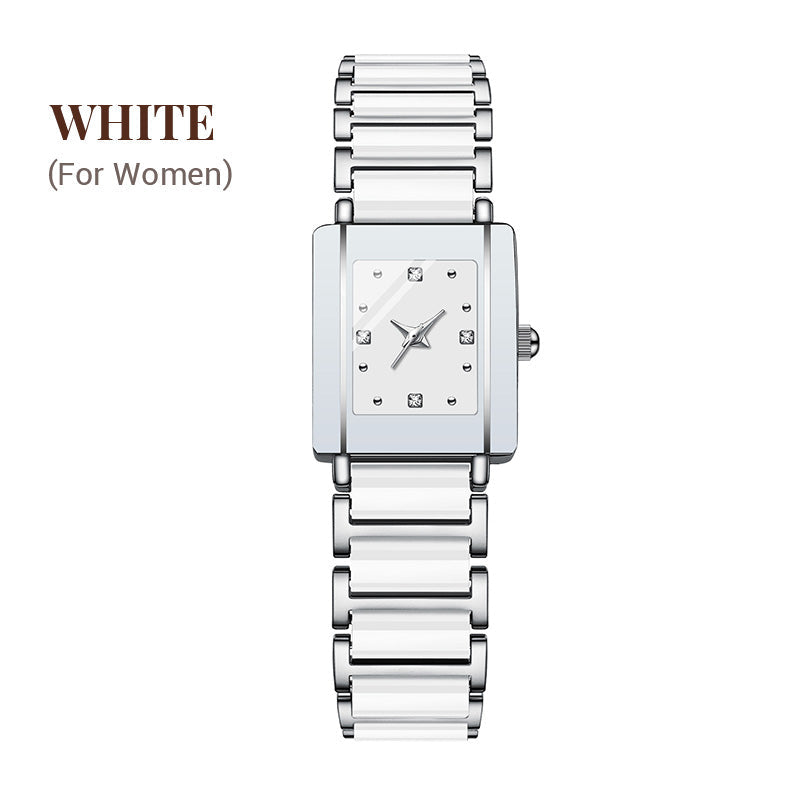 Fashion Ceramic Square Quartz Watch