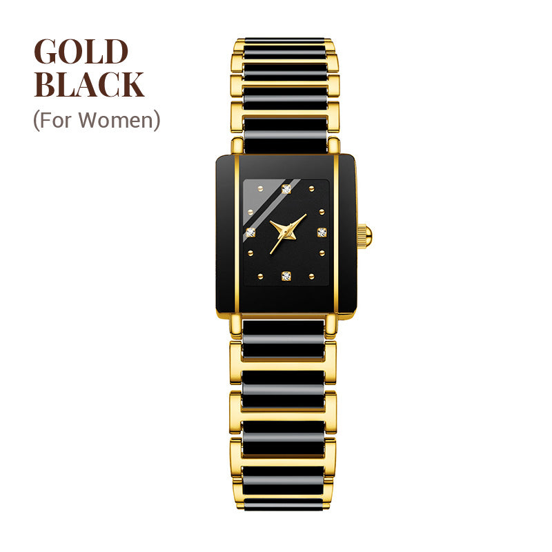 Fashion Ceramic Square Quartz Watch