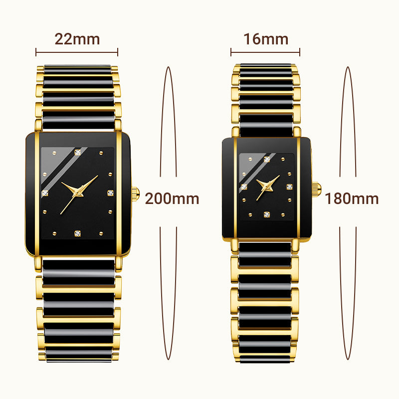 Fashion Ceramic Square Quartz Watch