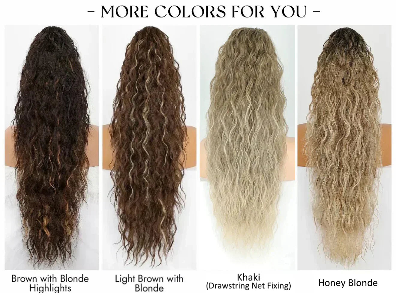 💜2025 NEW IN 💜Curly Wavy Frizzy Hair Extension with Ponytail