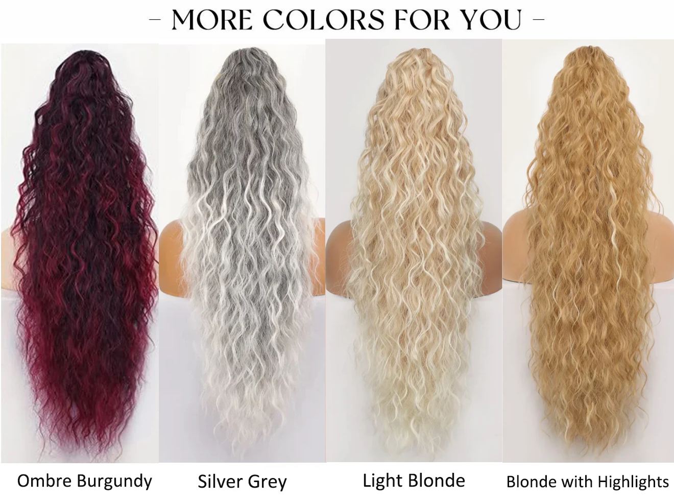 💜2025 NEW IN 💜Curly Wavy Frizzy Hair Extension with Ponytail