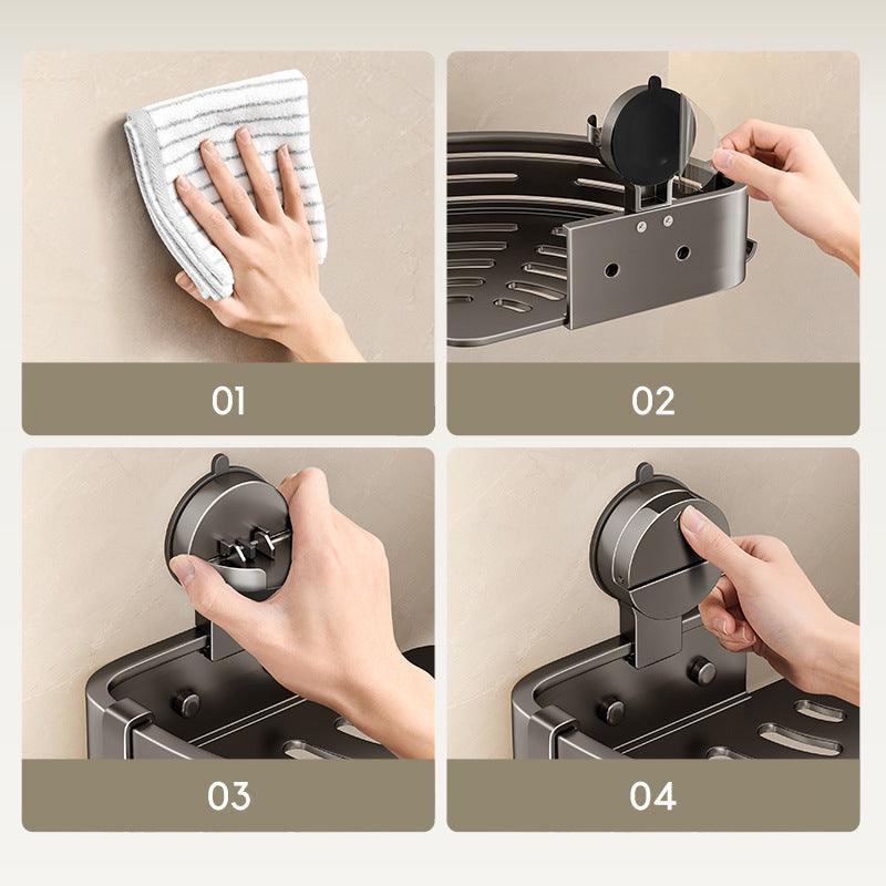 🔥Hot Sale 50% 🔥Wall Mounted Bathroom Organizer with Suction Cup