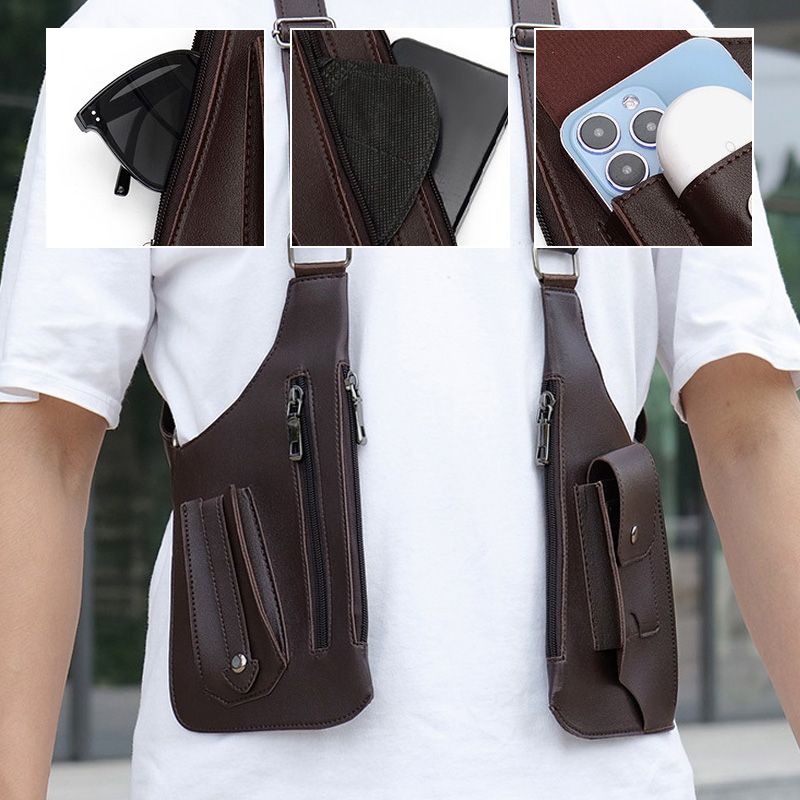🎒Men's Anti-Theft Multi-Pocket Double-shoulder Bag