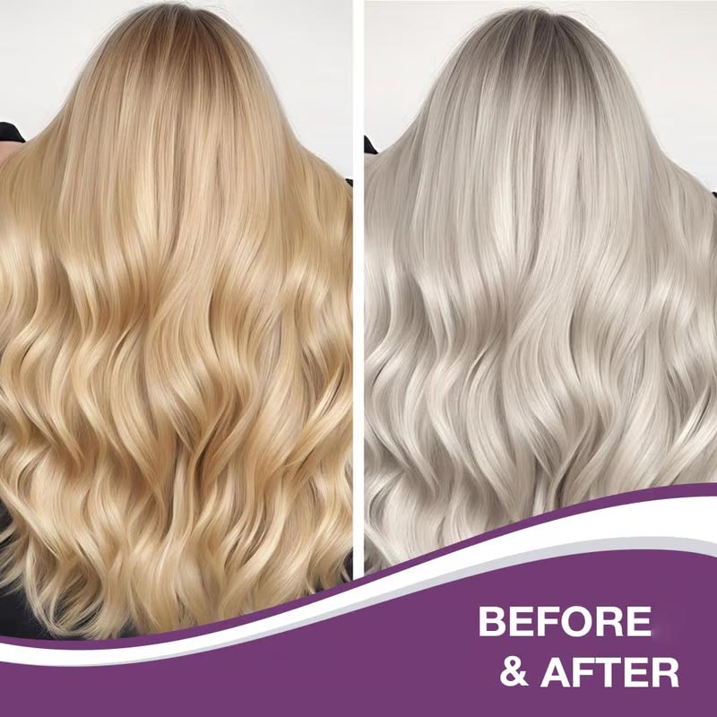 ✨ Buy 2 Get 1 Free! Purple Keratin Hair Mask - Tones Blonde, Silver & Gray Hair | Anti-Brass + Color Lock