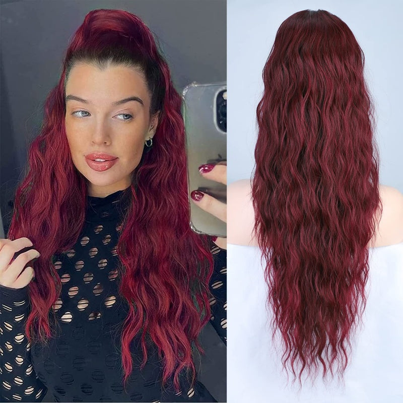 💜2025 NEW IN 💜Curly Wavy Frizzy Hair Extension with Ponytail