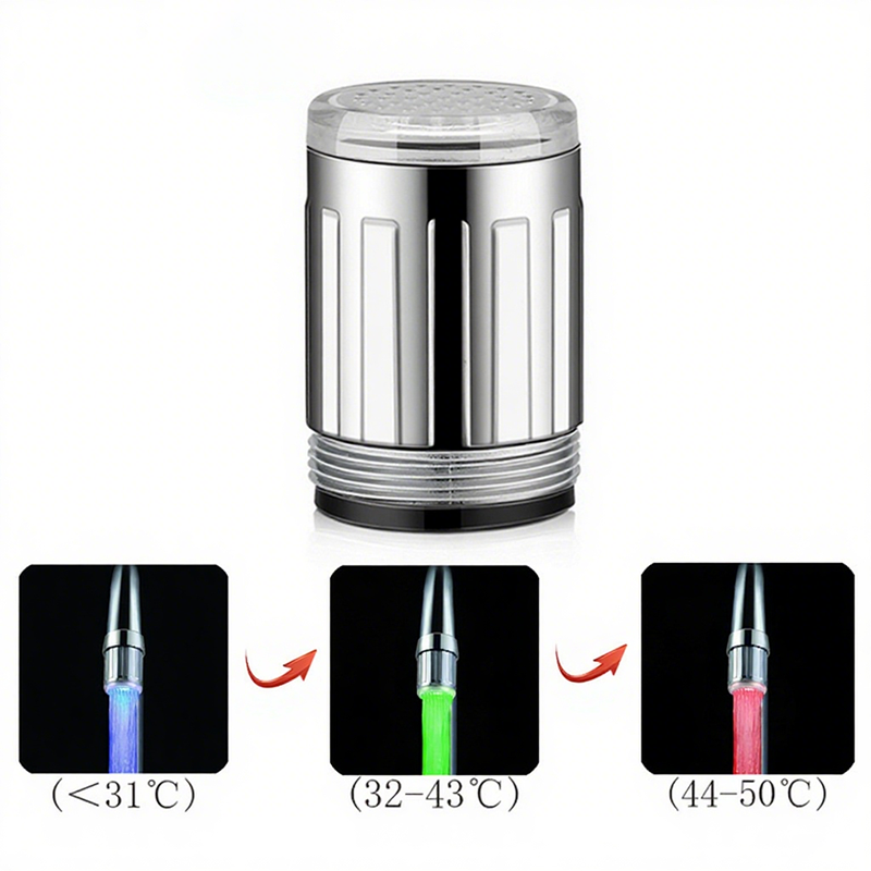 LED Faucet – 3-Color Temp-Sensing & Rainbow Light Modes