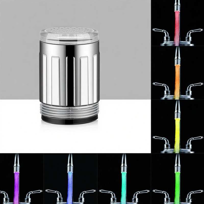 LED Faucet – 3-Color Temp-Sensing & Rainbow Light Modes