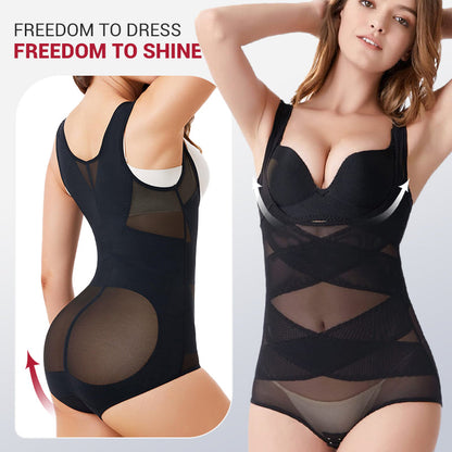 ⏳Limited Time 49% Off!⏳3-in-1 Women's Lightweight Mesh Yoga Bodysuit Shaper