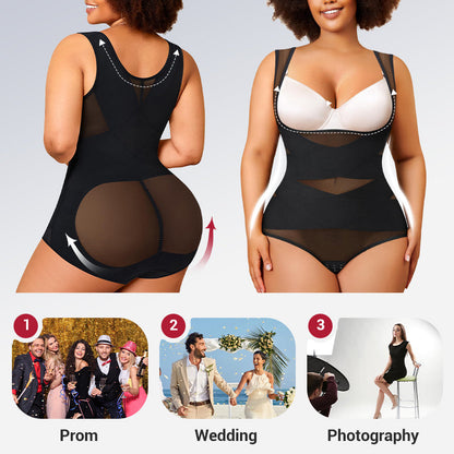 ⏳Limited Time 49% Off!⏳3-in-1 Women's Lightweight Mesh Yoga Bodysuit Shaper