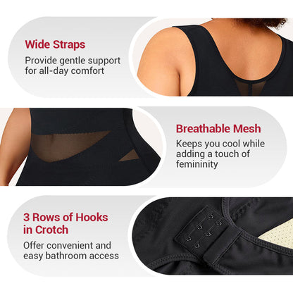 ⏳Limited Time 49% Off!⏳3-in-1 Women's Lightweight Mesh Yoga Bodysuit Shaper