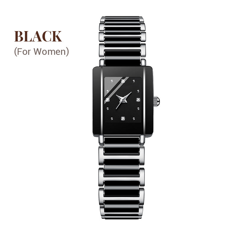 Fashion Ceramic Square Quartz Watch