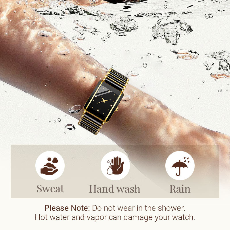 Fashion Ceramic Square Quartz Watch