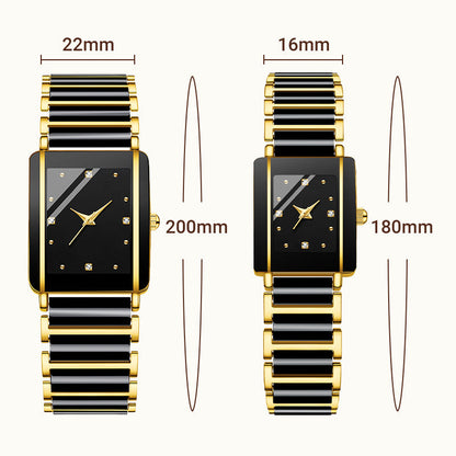 Fashion Ceramic Square Quartz Watch