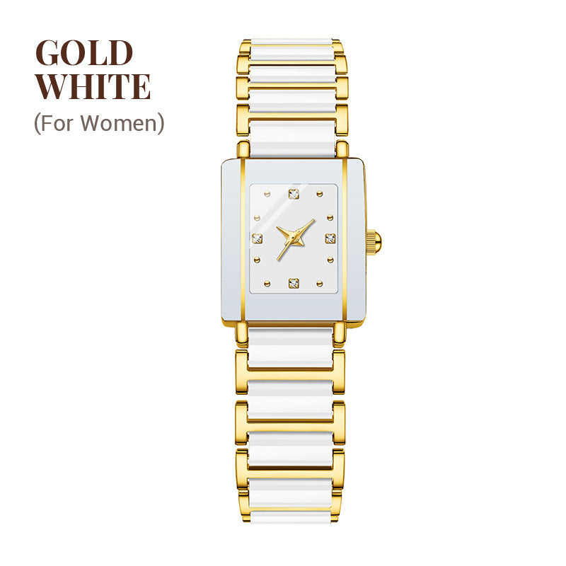 Fashion Ceramic Square Quartz Watch