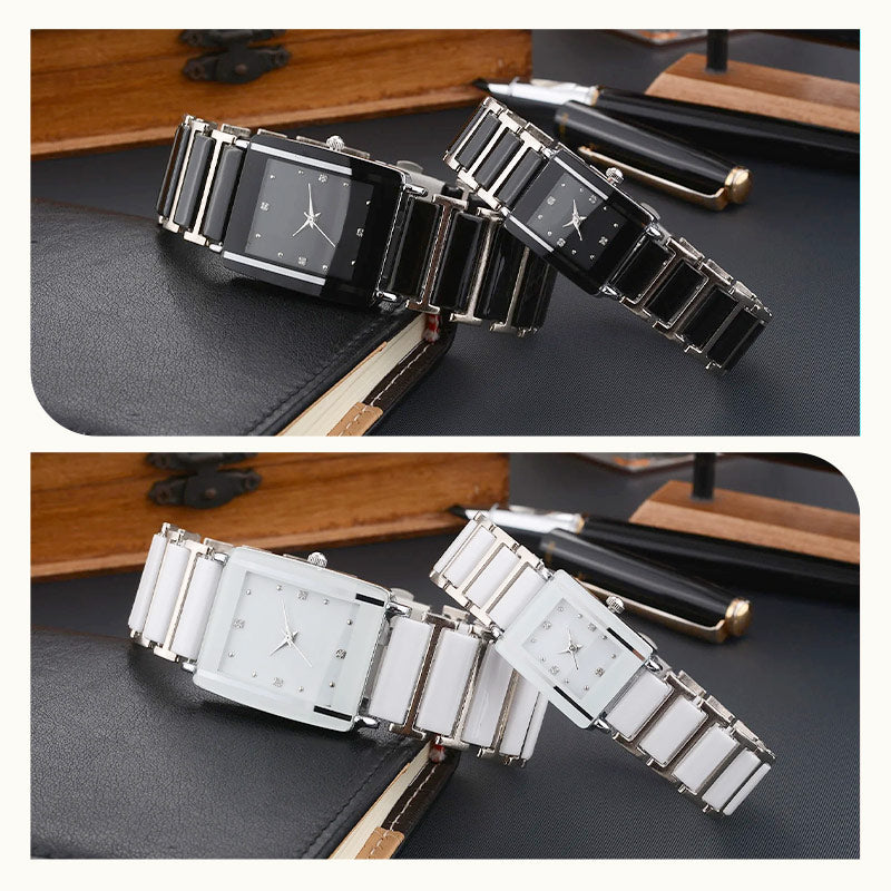 Fashion Ceramic Square Quartz Watch