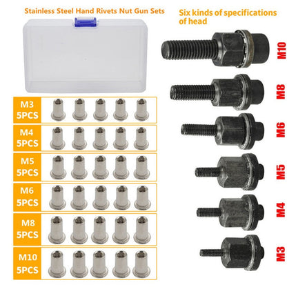 🔥Hot Promotion 50% OFF🔥Threaded Insert Nut Rivet Nuts Set with Flat Head