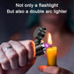 Rechargeable Flashlight with Dual Arc Lighter
