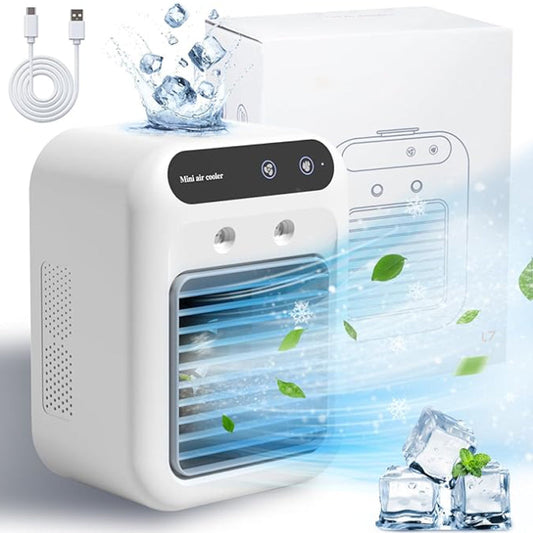🎉2025 New Products Hot Sale 50%✨Mini Portable Air Conditioner Cooler Humidifier,Ultra-Quiet & Energy Saving