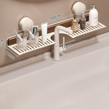 ⏳Time-limited Special 50% OFF⏰Walnut Suction Cup Bathroom Shelf