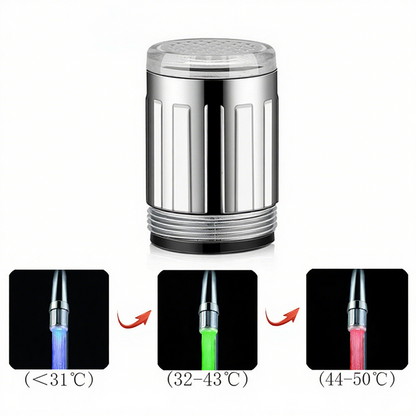 LED Faucet – 3-Color Temp-Sensing & Rainbow Light Modes