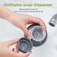 Soap Dispensing Palm Brush Storage Set With 2 PET Replacement Heads