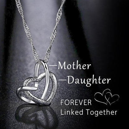 Last Day Promotion 70% OFF - Interlocking Heart Necklace - Mother & Daughter  Forever Linked Together