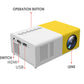 Mini Projector LED Home Media Player Supports 1080P HDMI USB Video Beamer